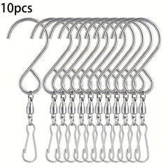 10pcs Double Rotating Windsock Bell Hanging Hooks