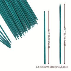 10pcs Plant Sticks Green Plant Stakes for Indoor and Outdoor Plants