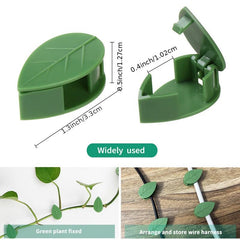 20pcs Invisible Plant Climbing Wall Fixture Vine Bracket Leaf Shape Fixed Buckle