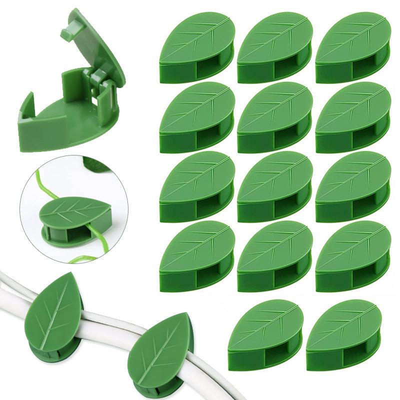 20pcs Invisible Plant Climbing Wall Fixture Vine Bracket Leaf Shape Fixed Buckle