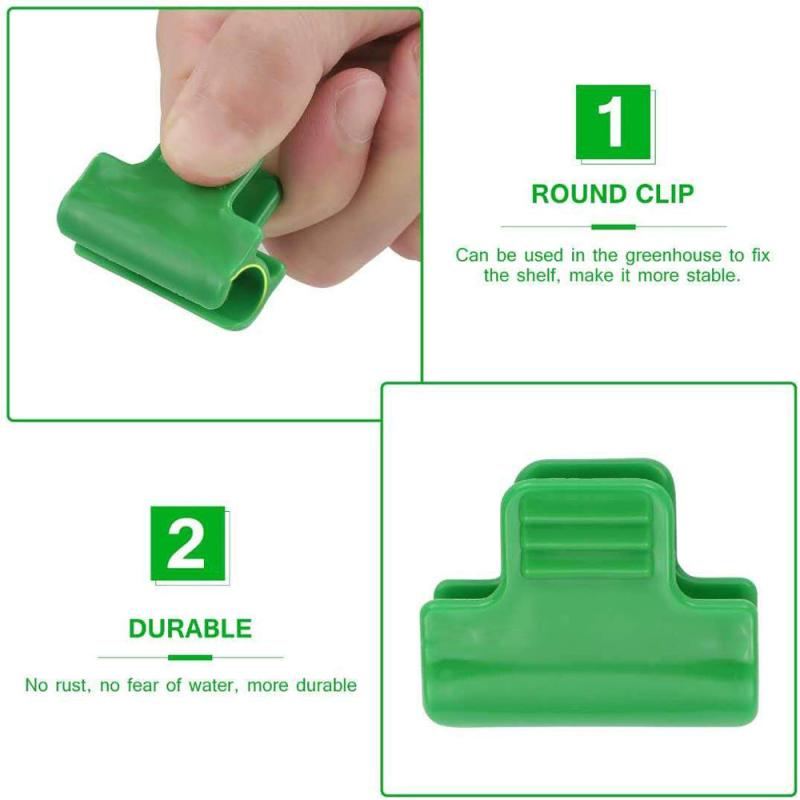 10pcs Greenhouse Film Clamps for Plant Stakes