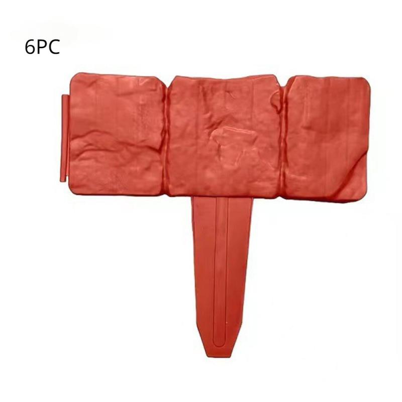 6pcs Plastic Garden Landscape Edging Border Fence