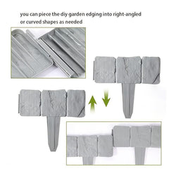 6pcs Plastic Garden Landscape Edging Border Fence