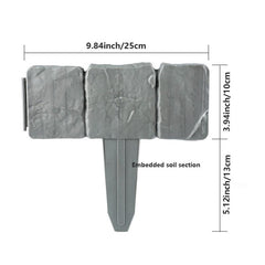 6pcs Plastic Garden Landscape Edging Border Fence