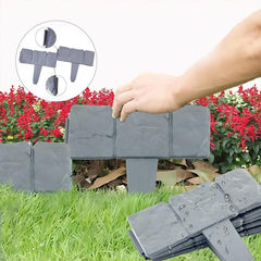 6pcs Plastic Garden Landscape Edging Border Fence