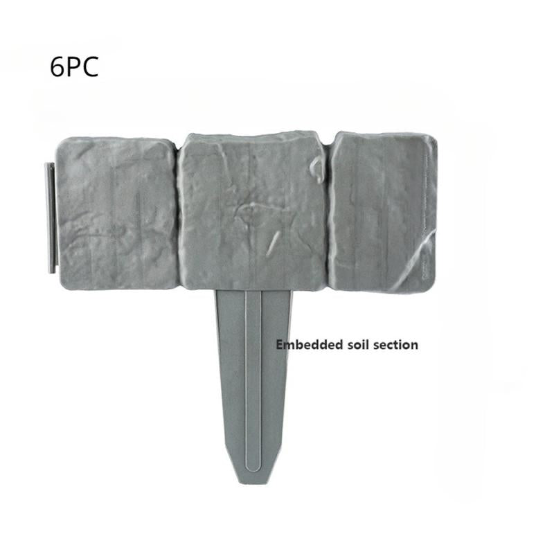 6pcs Plastic Garden Landscape Edging Border Fence