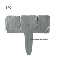 6pcs Plastic Garden Landscape Edging Border Fence
