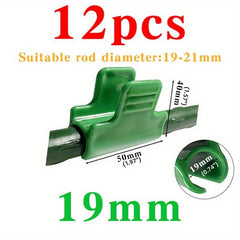 12pcs Greenhouse Clamps for Plant Stakes Shading Net Tunnel Hoop Clips