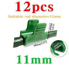 12pcs Greenhouse Clamps for Plant Stakes Shading Net Tunnel Hoop Clips