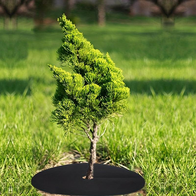20pcs Non Woven Tree Protection Pads Weed Control Rings