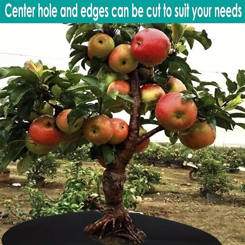 20pcs Non Woven Tree Protection Pads Weed Control Rings
