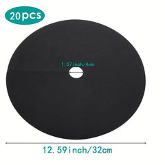 20pcs Non Woven Tree Protection Pads Weed Control Rings