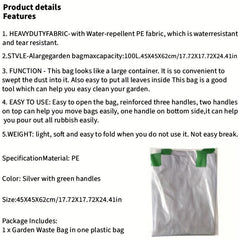 Large Capacity Reusable Garden Waste Bag Heavy Duty Garden Waste Bags