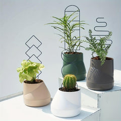 4pcs Small Metal Trellis for Potted Plants - Indoor Plant Climbing Support Stake