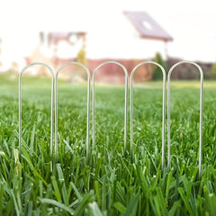 50pcs Landscape Staples 15 24 Cm Heavy Duty Galvanized Garden Ground Stakes