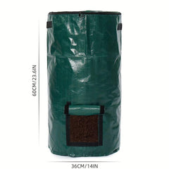 2 Packs 15 Gallons Compost Bag Kitchen Garden Waste Bin Potato Grow Bag