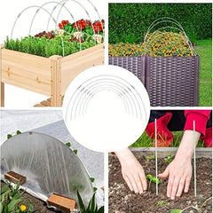 25pcs Greenhouse Hoops 42 67 76 Wide Grow Tunnel Rust Fiberglass Garden Support