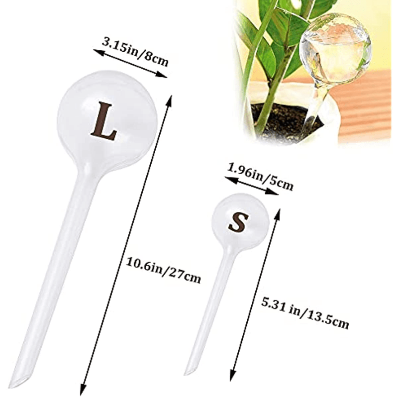 10pcs Clear Plant Watering Globes Self Watering Bulbs Flower Automatic Watering