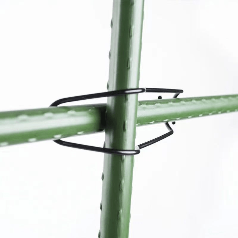 10pcs Steel Pipe Fixed Spring Clip for Climbing Vines & Flowers
