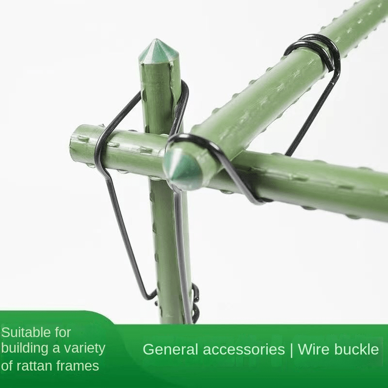 10pcs Steel Pipe Fixed Spring Clip for Climbing Vines & Flowers