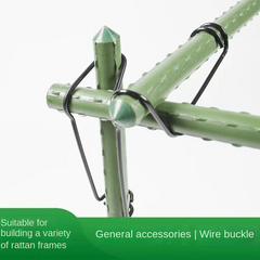 10pcs Steel Pipe Fixed Spring Clip for Climbing Vines & Flowers