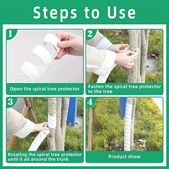 2pcs Plastic Spiral Tree Guard Protect Trees from Deer Rabbits Cats Rodents Mowe