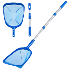 1pc Pool Skimmer Net 3 Section Pole Telescopic Aluminum Ultra fine For Ponds