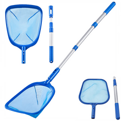 1pc Pool Skimmer Net 3 Section Pole Telescopic Aluminum Ultra fine For Ponds