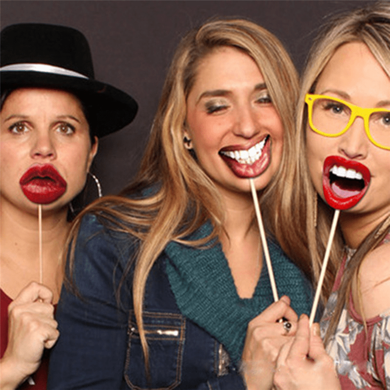 20pcs Funny Lip Mouth Photobooth Props Wedding Birthday Party Decorations