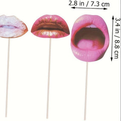 20pcs Funny Lip Mouth Photobooth Props Wedding Birthday Party Decorations