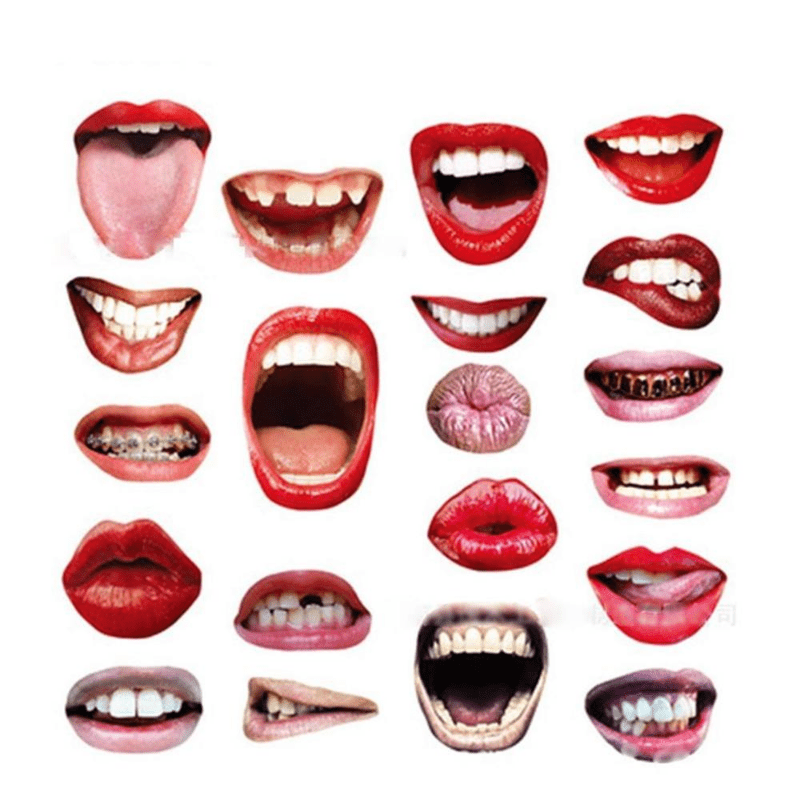 20pcs Funny Lip Mouth Photobooth Props Wedding Birthday Party Decorations