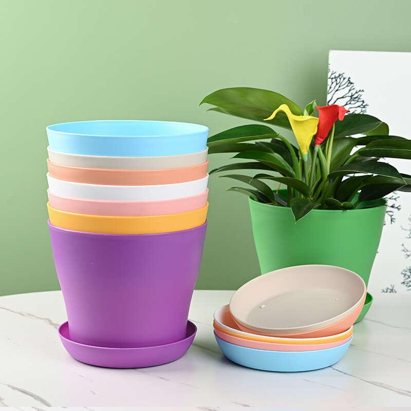 Solid Thickened Round Flower Pot Mini Flowerpot Home Garden Decor
