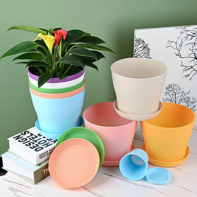 Solid Thickened Round Flower Pot Mini Flowerpot Home Garden Decor