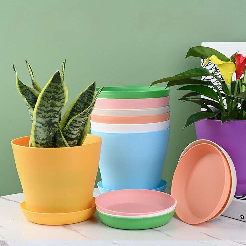 Solid Thickened Round Flower Pot Mini Flowerpot Home Garden Decor