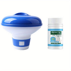 100g Pool Cleaning Tablet Floating Chlorine Chemical Dispenser for Hot Tub Swim