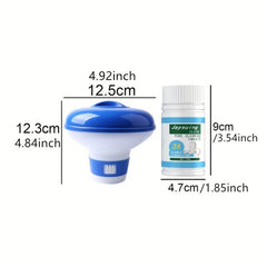 100g Pool Cleaning Tablet Floating Chlorine Chemical Dispenser for Hot Tub Swim