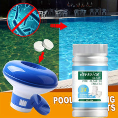 100g Pool Cleaning Tablet Floating Chlorine Chemical Dispenser for Hot Tub Swim