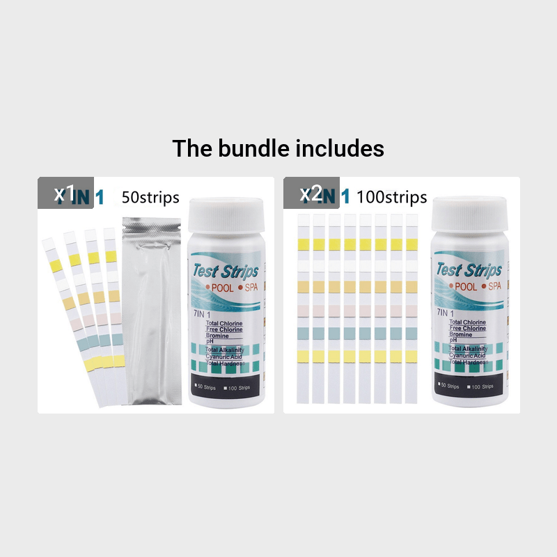 50 100 Pool Spa Test Strips Bromine Alkalinity PH Chlorine Hardness for Hot Tub