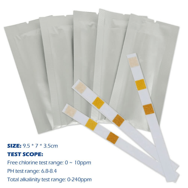 50 Packs 3 In 1 Pool Test Strips - PH Chlorine Bromine Alkaline Water Test Paper