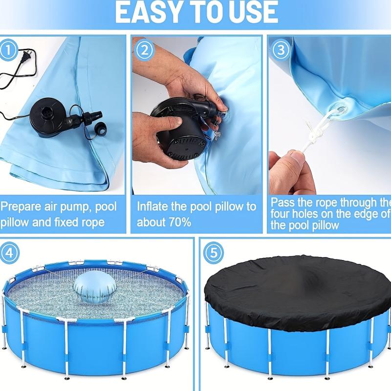 Winter Pool Air Pillows 121 Dia w/ Ropes PVC Ice Equalizer