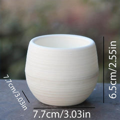 Round Mini Flower Pot Creative Pots Indoor Outdoor Home Decor