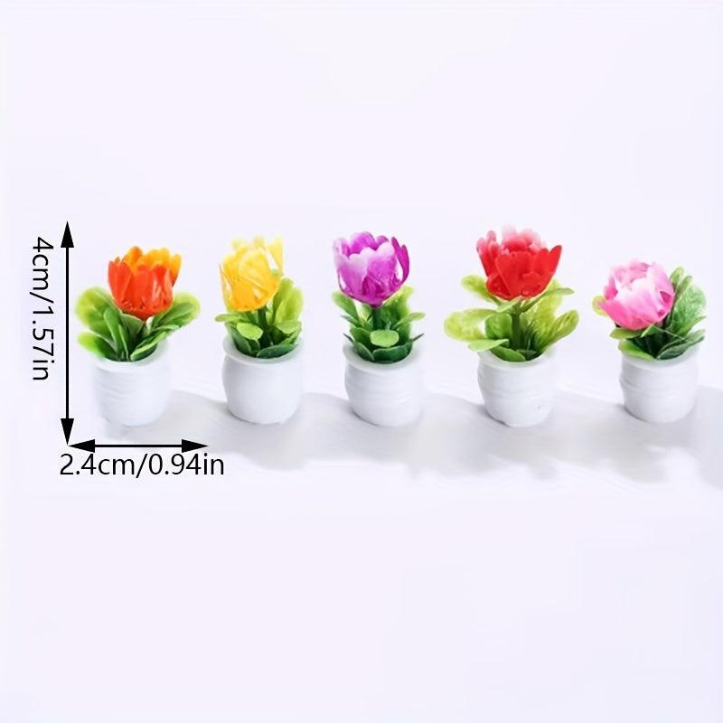 5pcs Mini Succulent Plant Toy Fairy Garden Decor