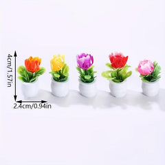 5pcs Mini Succulent Plant Toy Fairy Garden Decor