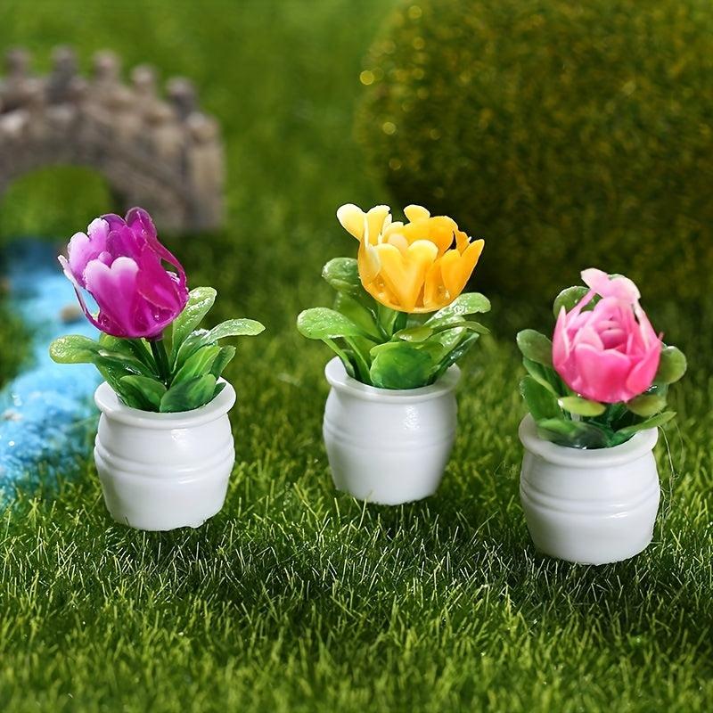 5pcs Mini Succulent Plant Toy Fairy Garden Decor