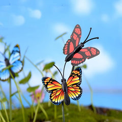 4pcs Butterfly Fairy Garden Ornament Plant Pot Craft Dollhouse Decor