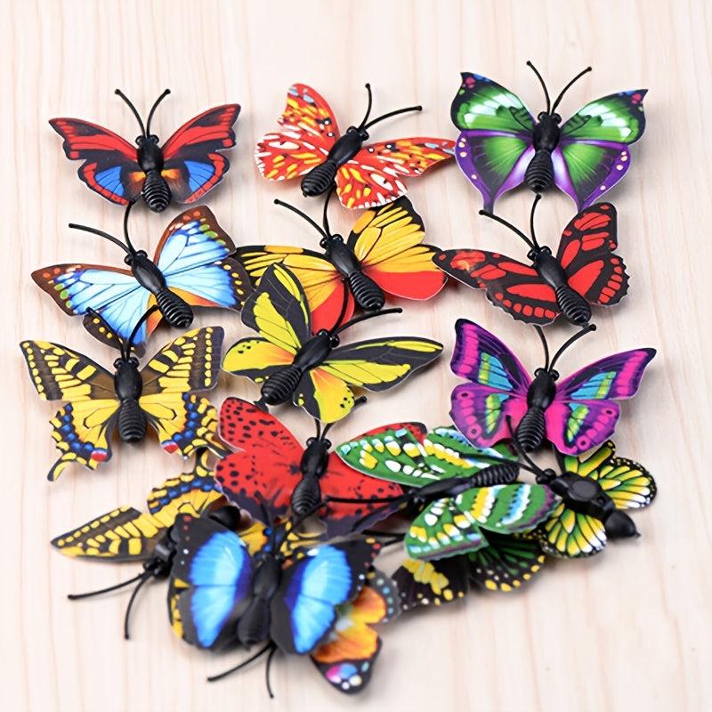 4pcs Butterfly Fairy Garden Ornament Plant Pot Craft Dollhouse Decor