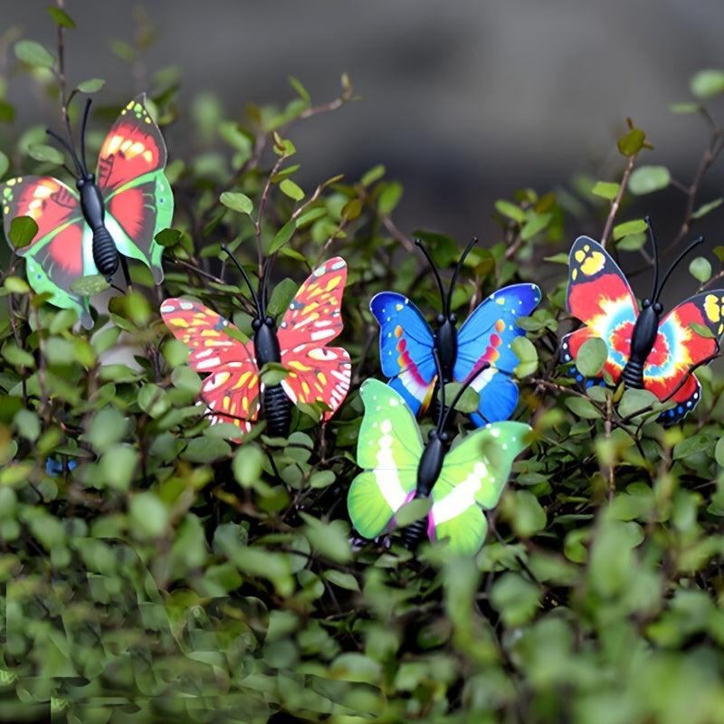 4pcs Butterfly Fairy Garden Ornament Plant Pot Craft Dollhouse Decor