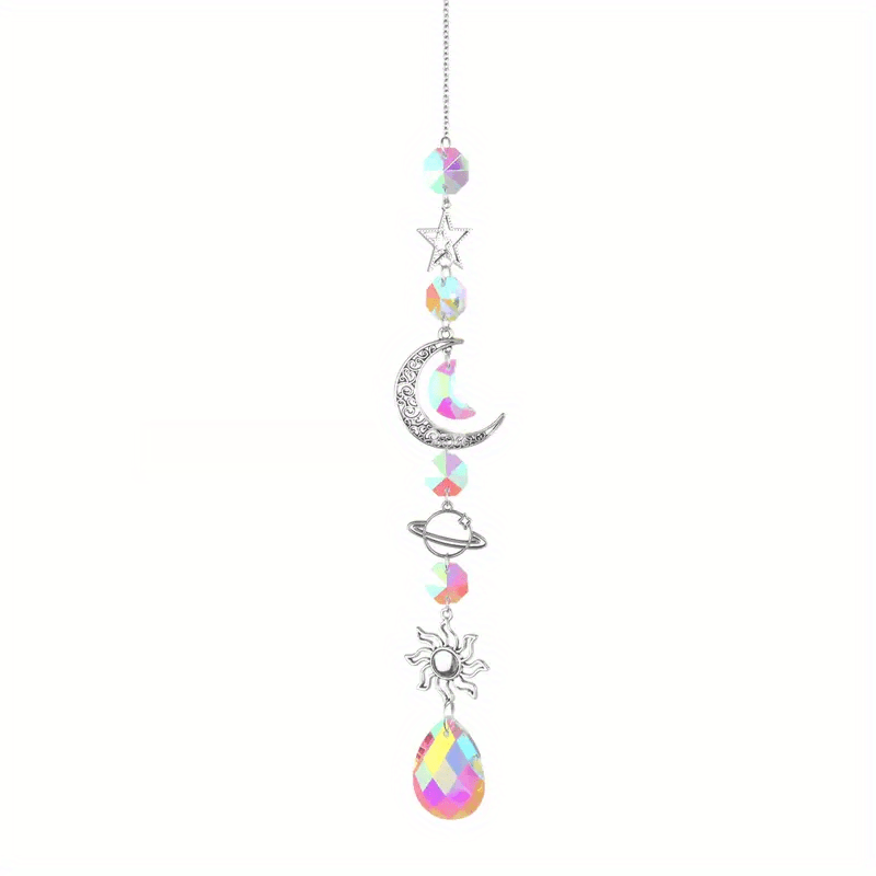 Crystal Suncatcher Pendant Moon Sun Catcher Wind Chimes