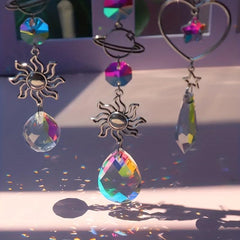 Crystal Suncatcher Pendant Moon Sun Catcher Wind Chimes