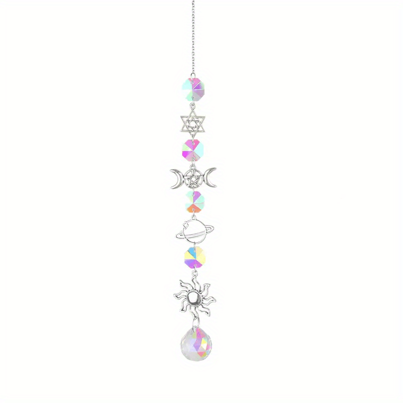 Crystal Suncatcher Pendant Moon Sun Catcher Wind Chimes